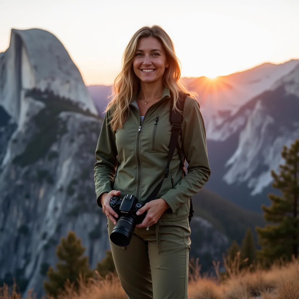 Закат над горными вершинами Йосемити